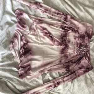 White and maroon soft and silky long sleeve